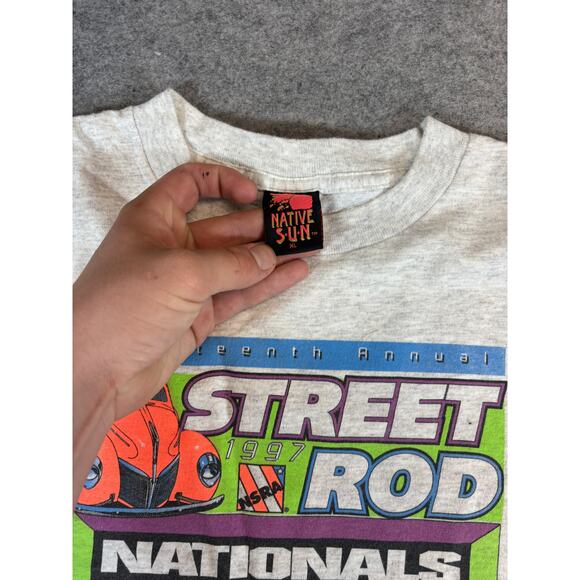 Vintage 90s 1997 Street Rod Nationals North Kalamazoo Michigan T-Shirt Mens XL - Picture 3 of 6